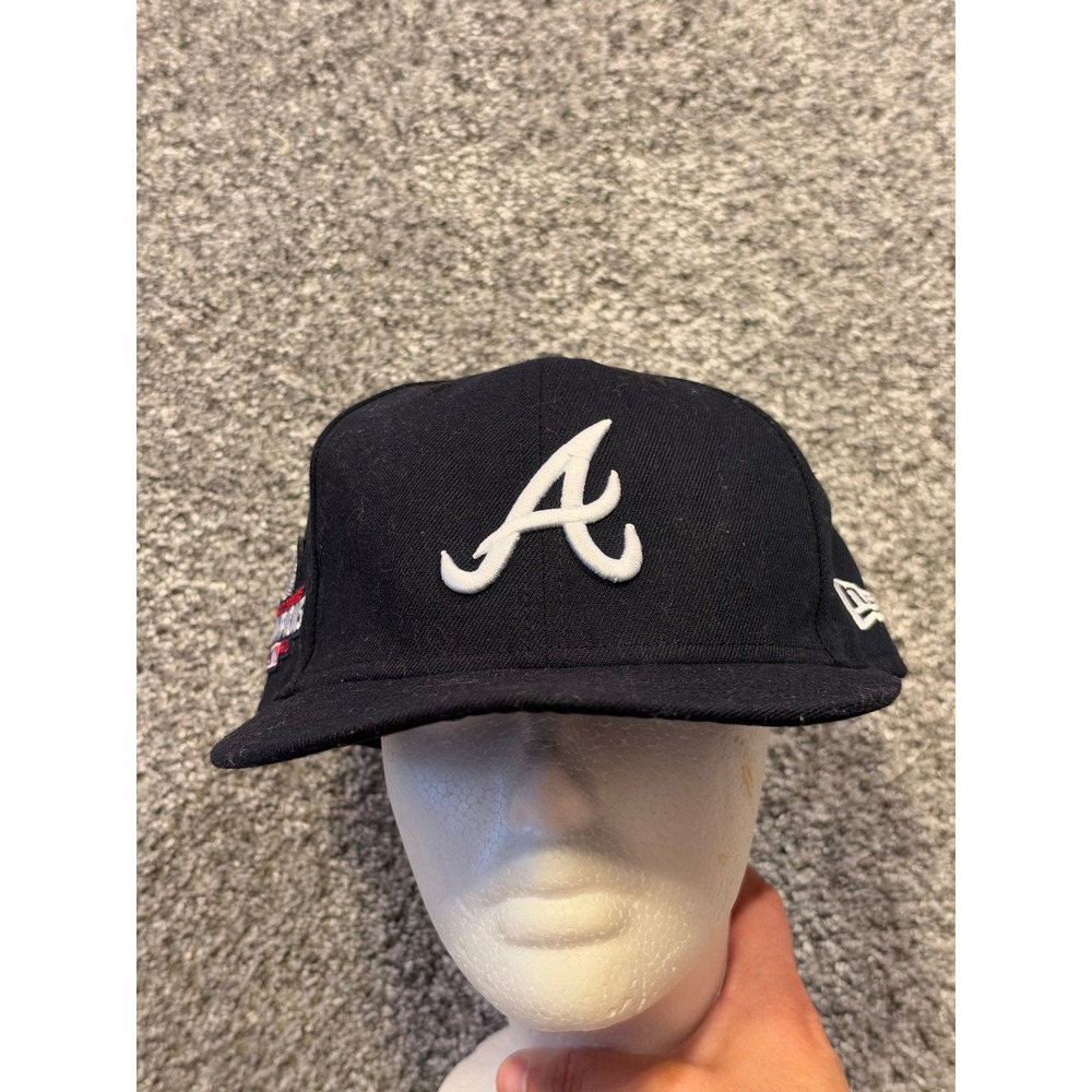 New Era Hat Mens 7 5/8 Navy Atlanta Braves 2021 World Series Champions 59FIFTY